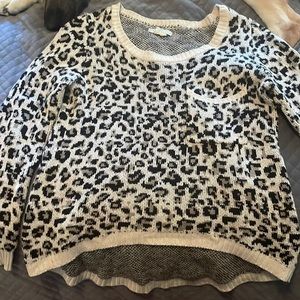 High low cropped sweater